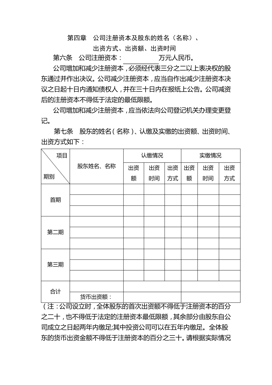最新不设董事会的公司章程范本_第2页