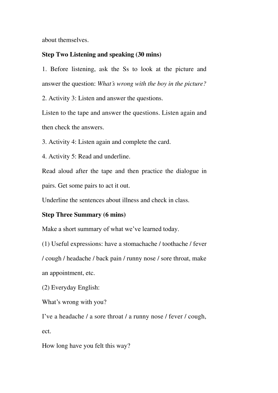 最新中职英语基础模块2教案：Unit6_第3页