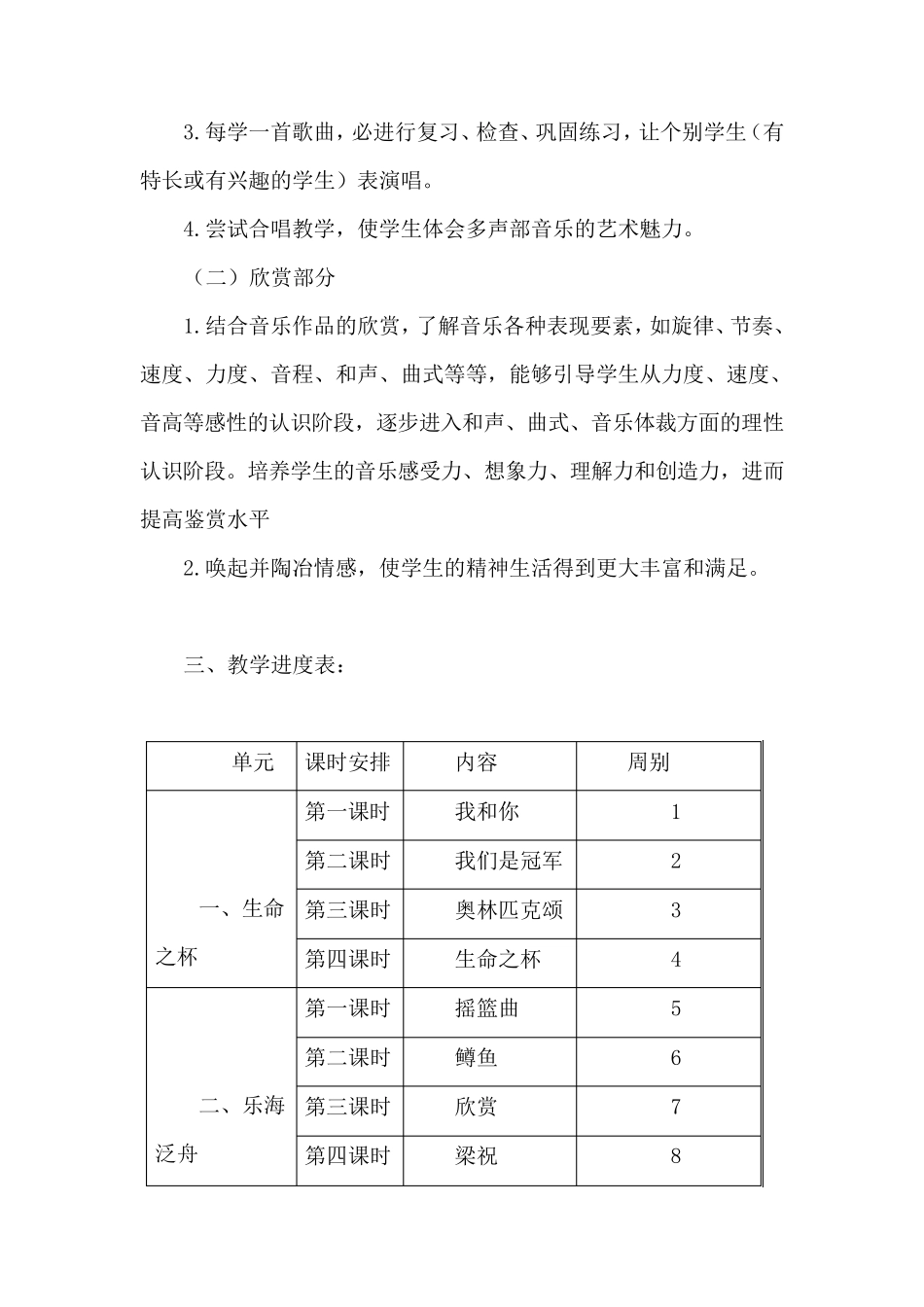 最新人音版八年级下册音乐教案(版本)教案教学设计_第3页