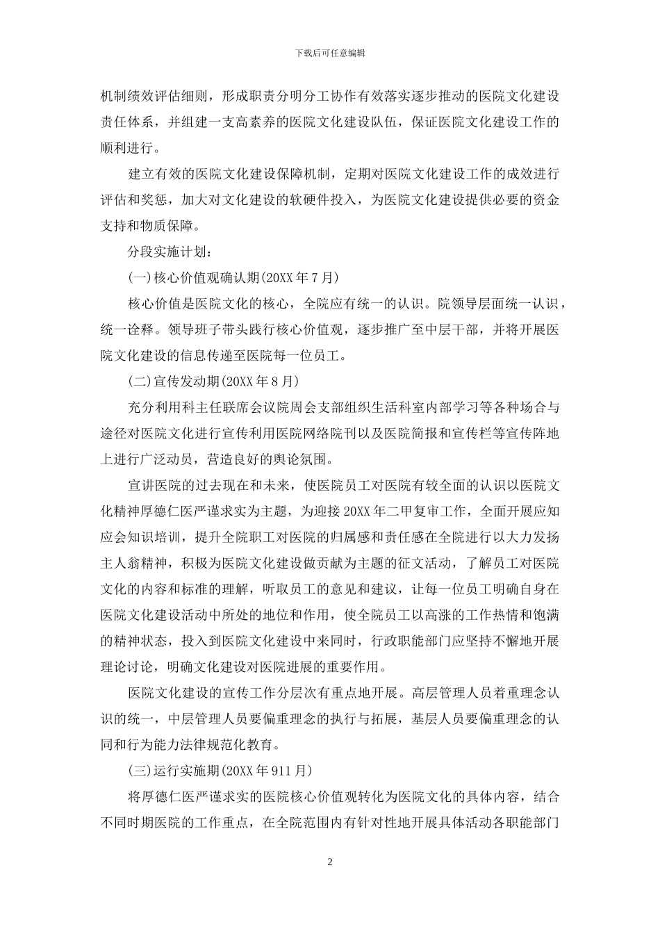 人民医院文化建设方案及计划_第2页