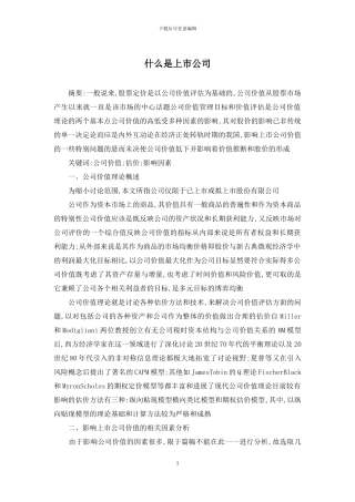 什么是上市公司