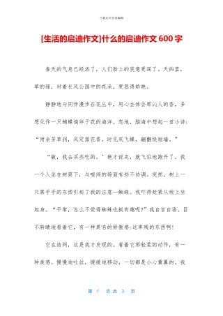 什么的启迪作文600字