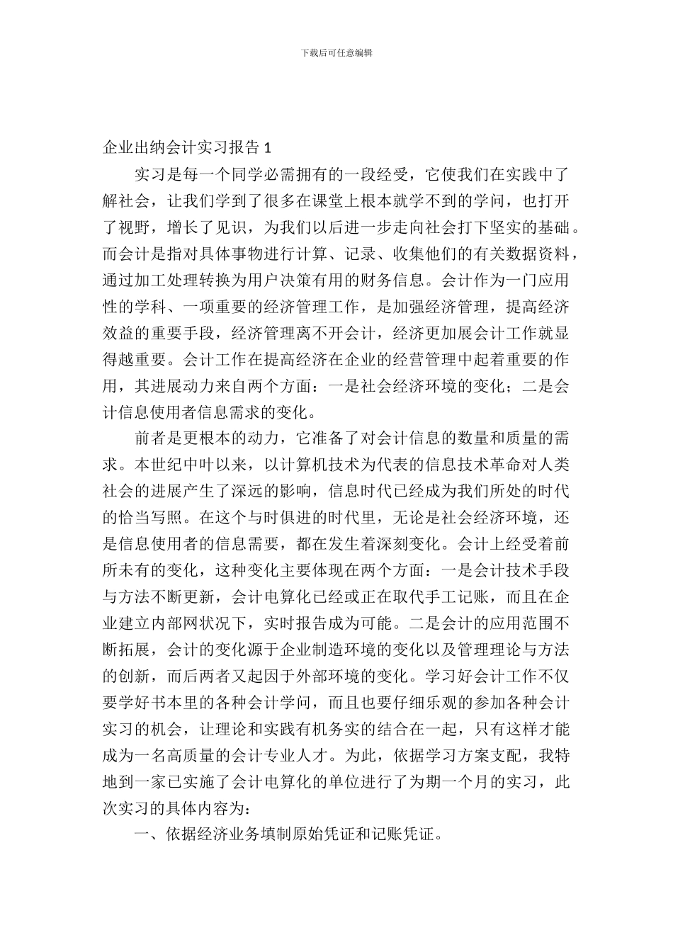 企业出纳会计实习报告_第2页