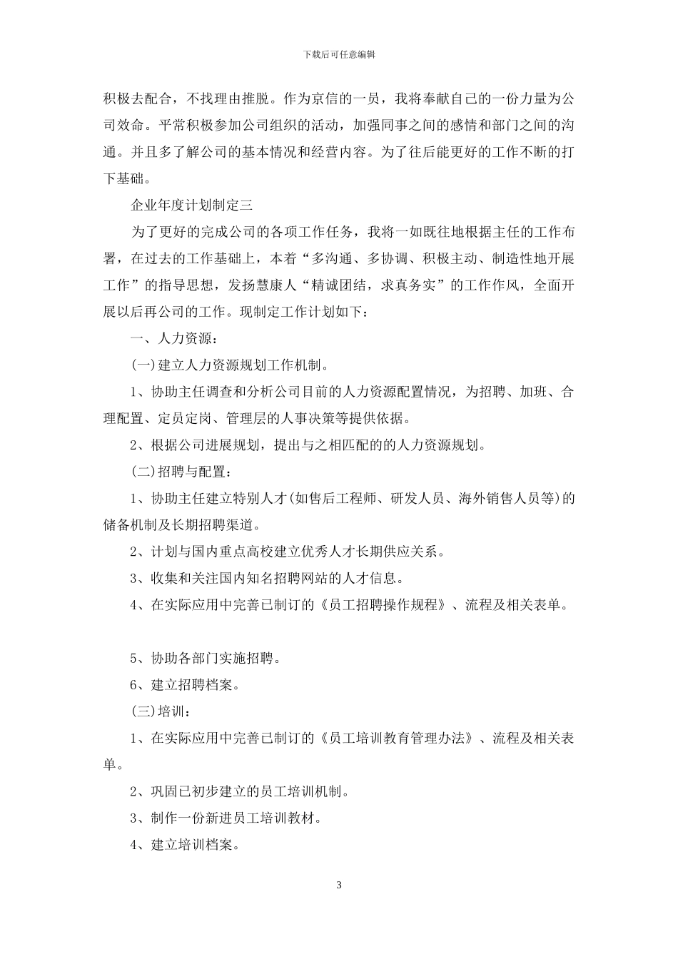 企业年度计划制定_第3页