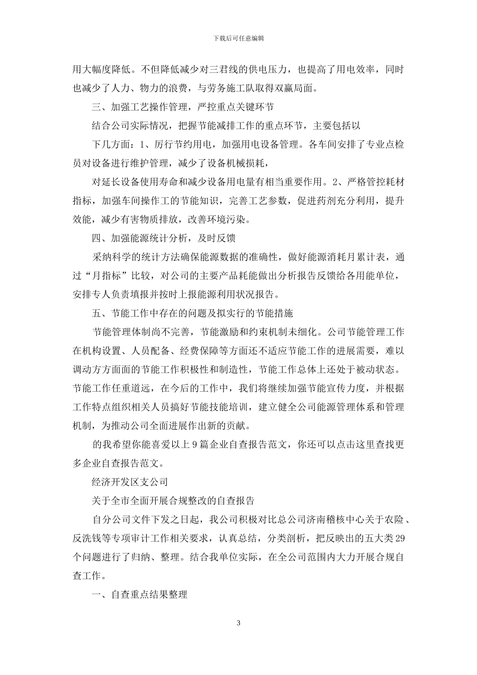 企业自查报告整理_第3页