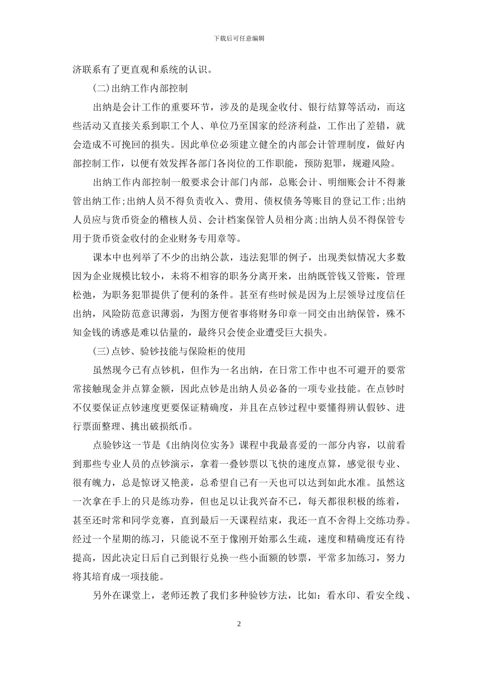 会计出纳的年终总结_第2页