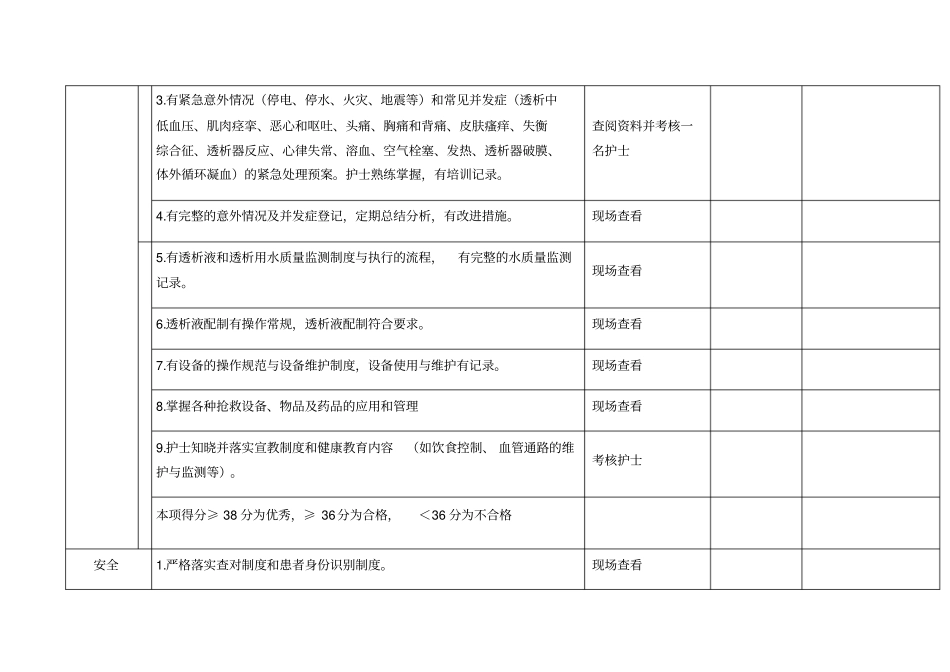 血透室护理质量检查表_第3页