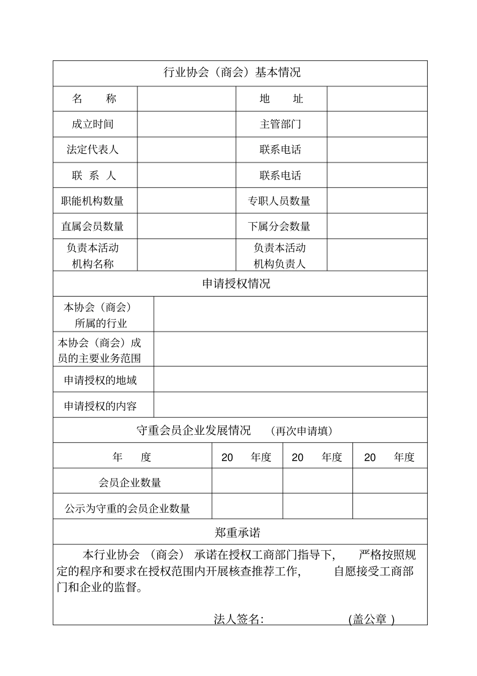 行业协会商会开展守合同重信用企业公示活动工作资格授_第3页