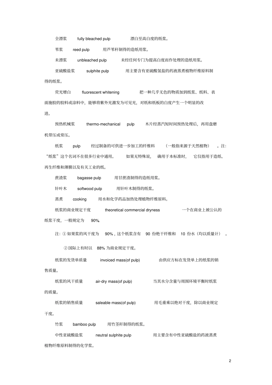 行业宝典：纸浆的中英文术语讲解_第2页