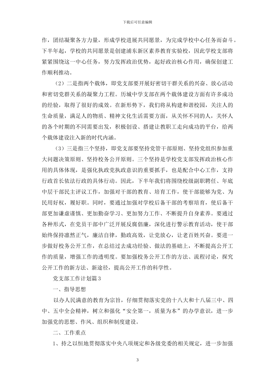 党支部工作计划八篇_第3页