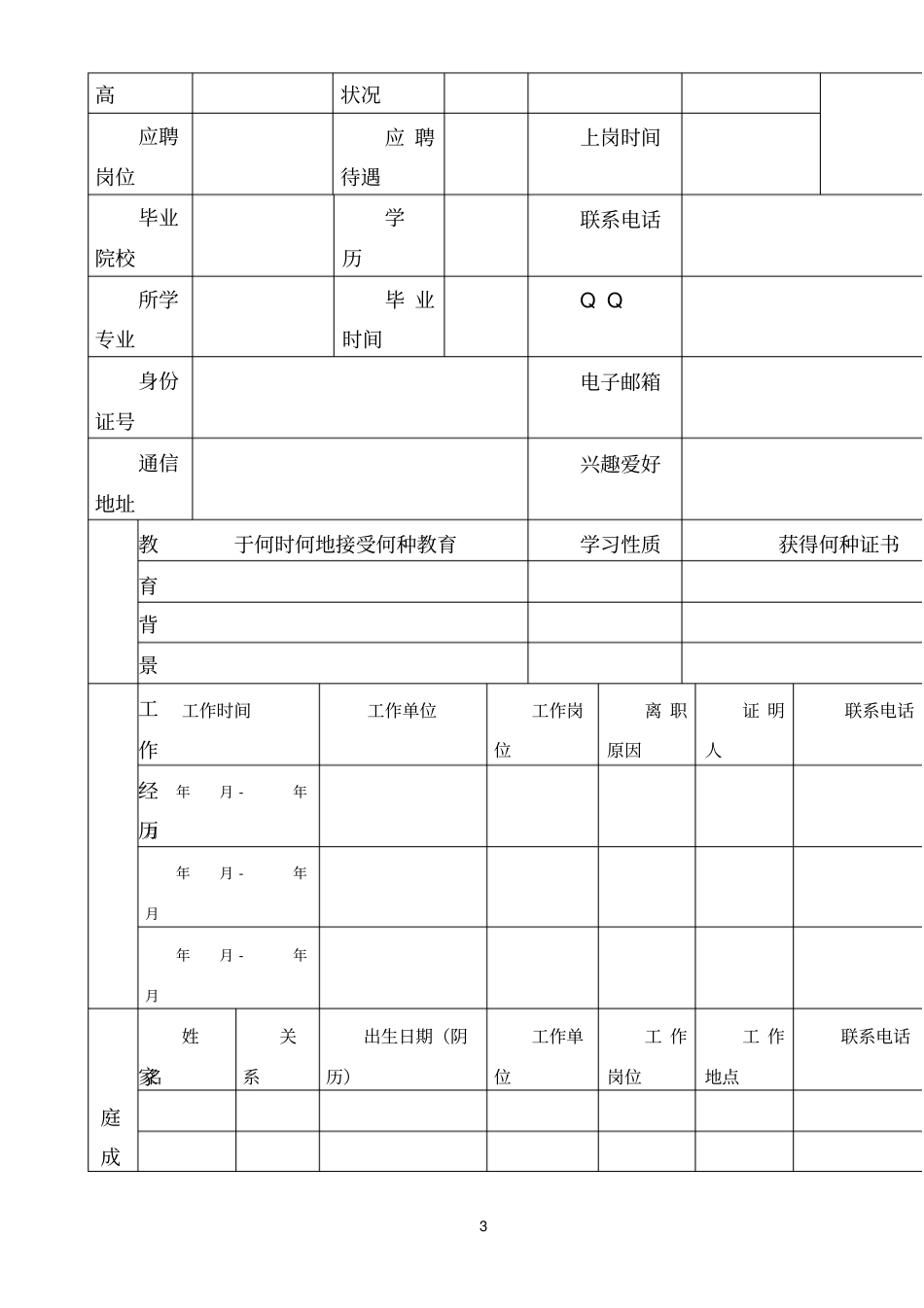行政人事管理表格大全_第3页