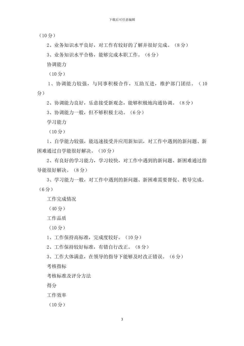 公共关系部绩效考核细则_第3页