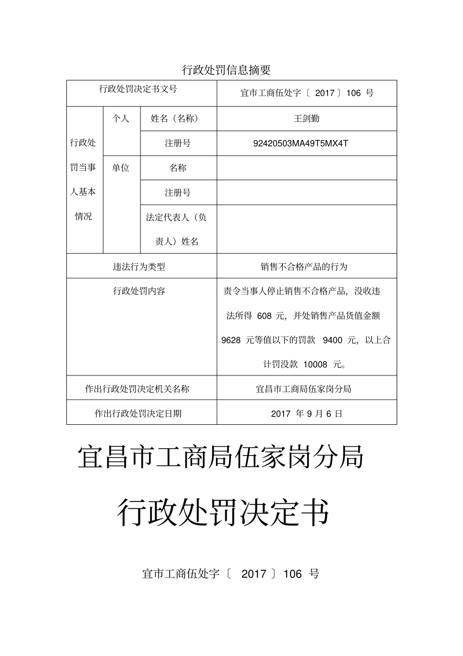 行政处罚信息摘要_第1页