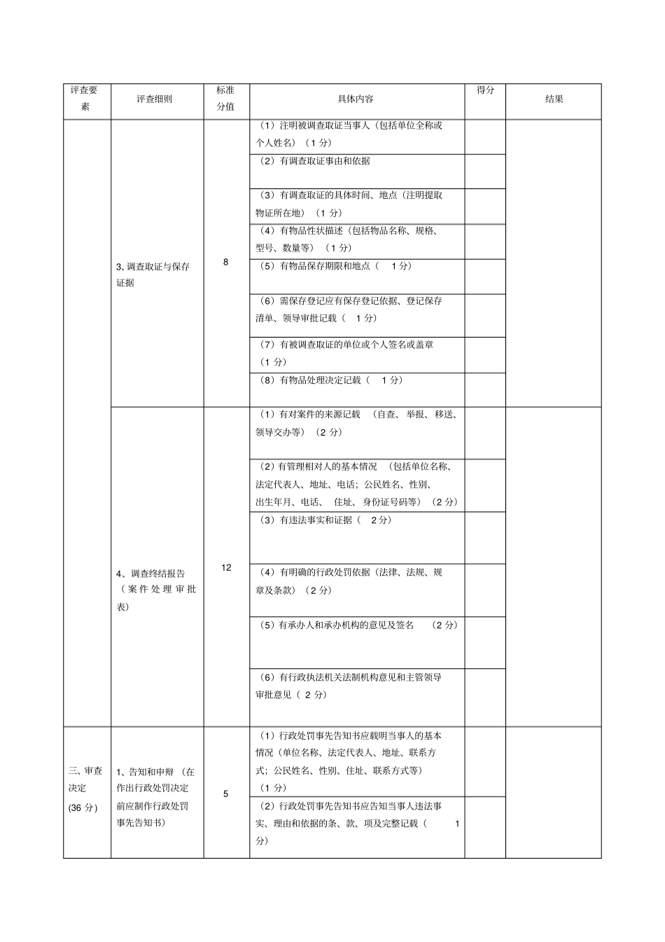 行政处罚案卷评查表一般程序_第2页