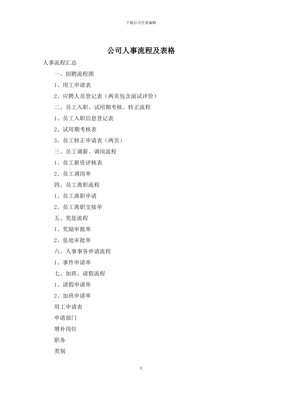 公司人事流程及表格_第1页