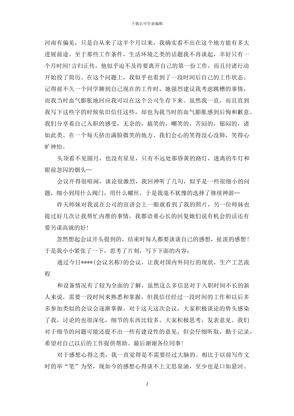 公司会议心得体会_第2页