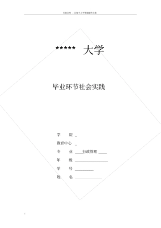 行政管理实践报告