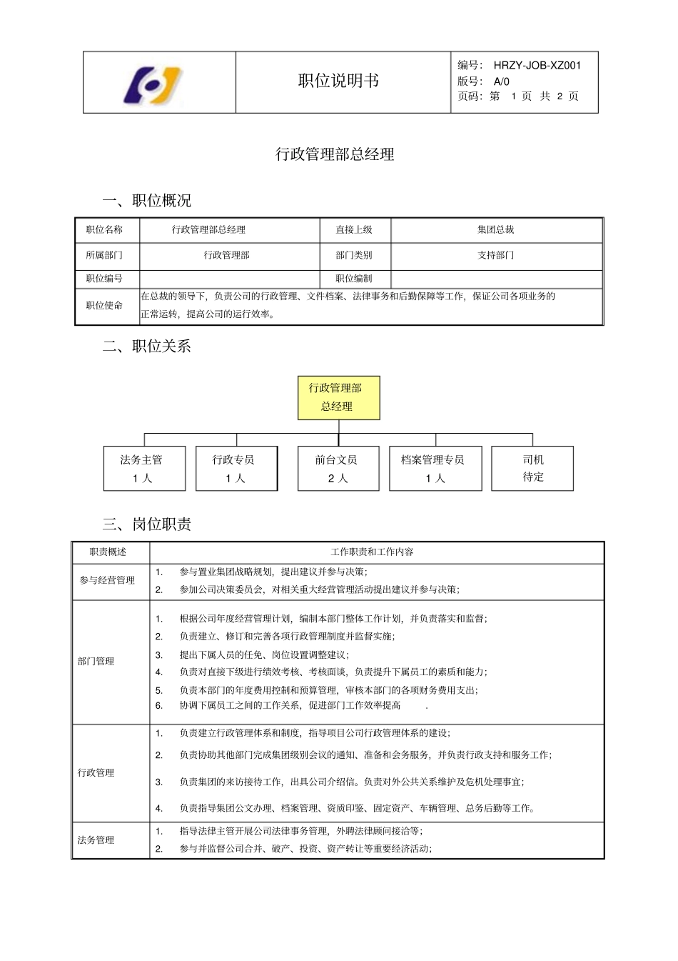 行政管理部总经理_第1页