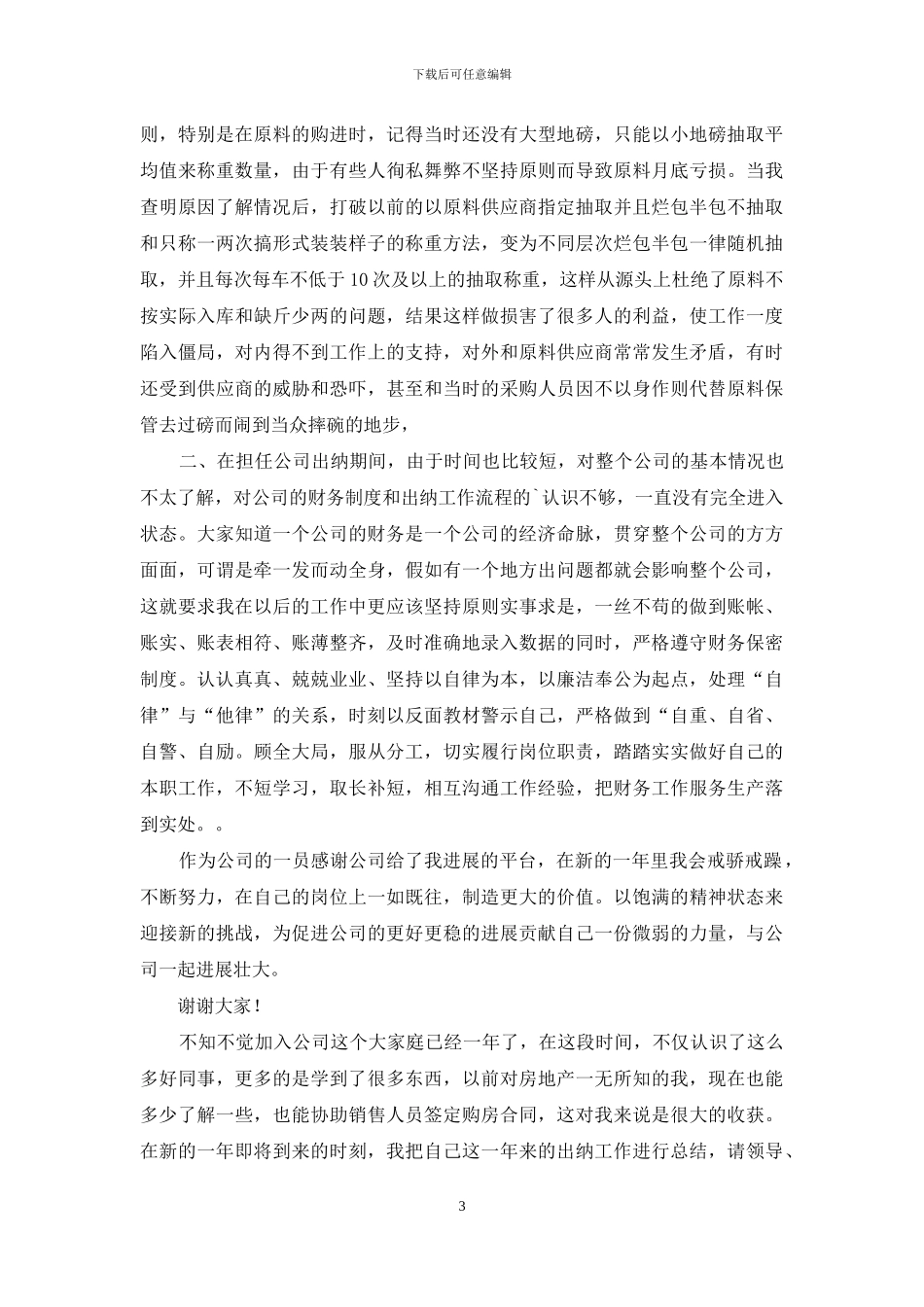 公司出纳年度个人总结_第3页