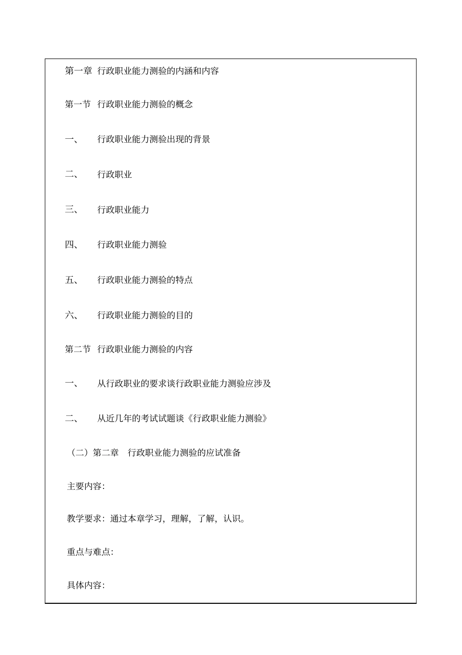 行政职业能力基础课程教学大纲_第3页