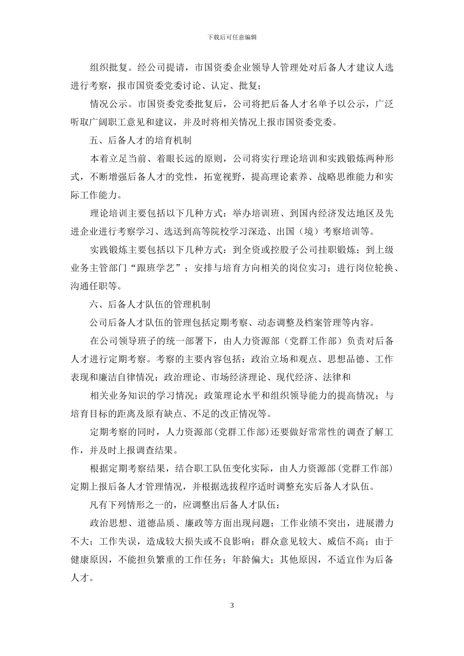 公司后备人才队伍建设方案_第3页