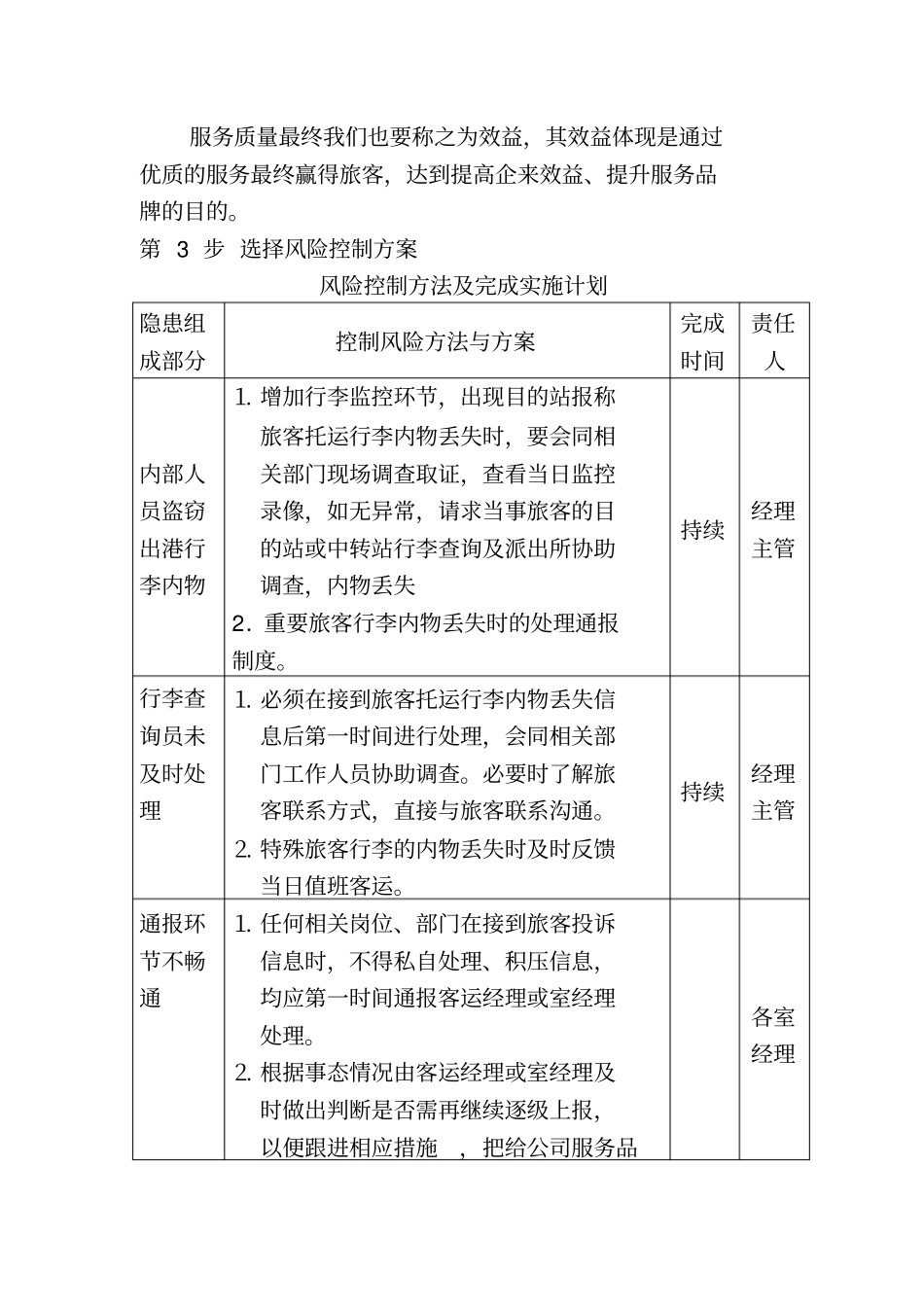 行李风险管理方案措施_第3页