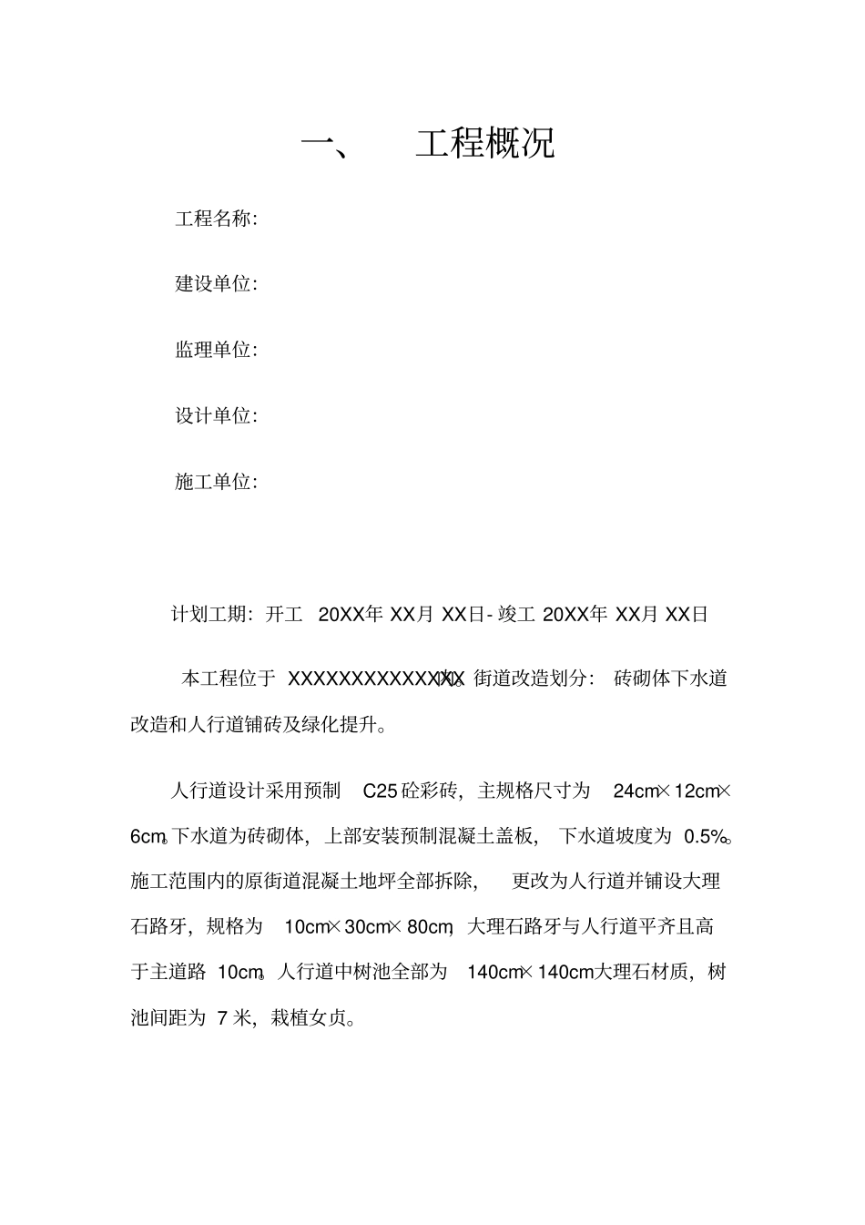 街道改造施工组织设计_第1页