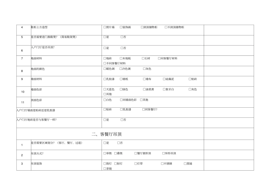 装修客户需求表最新版_第2页