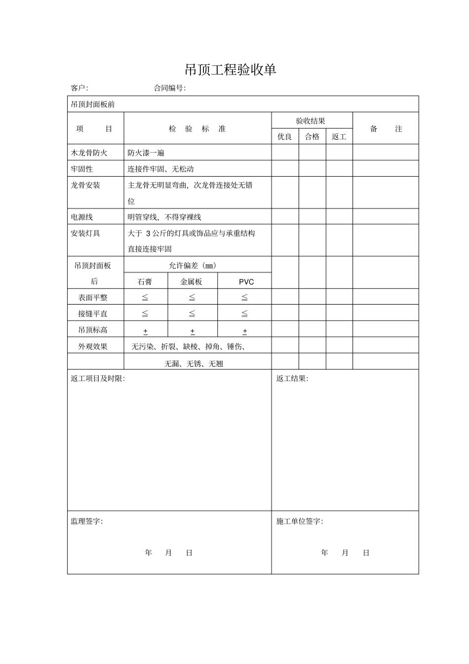 装饰公司验收表格_第2页