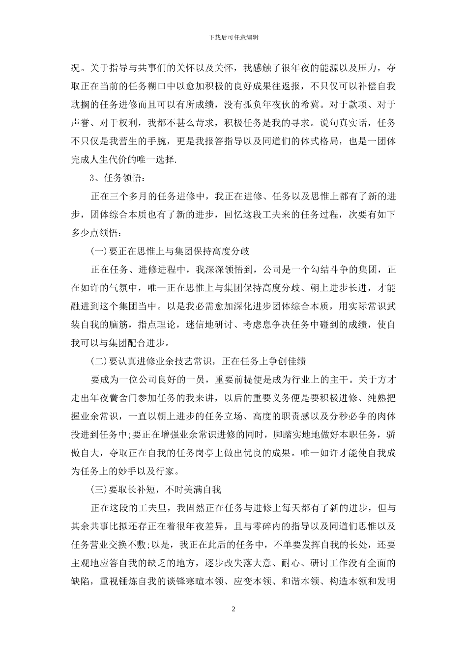 公司职员试用期总结范文参考_第2页