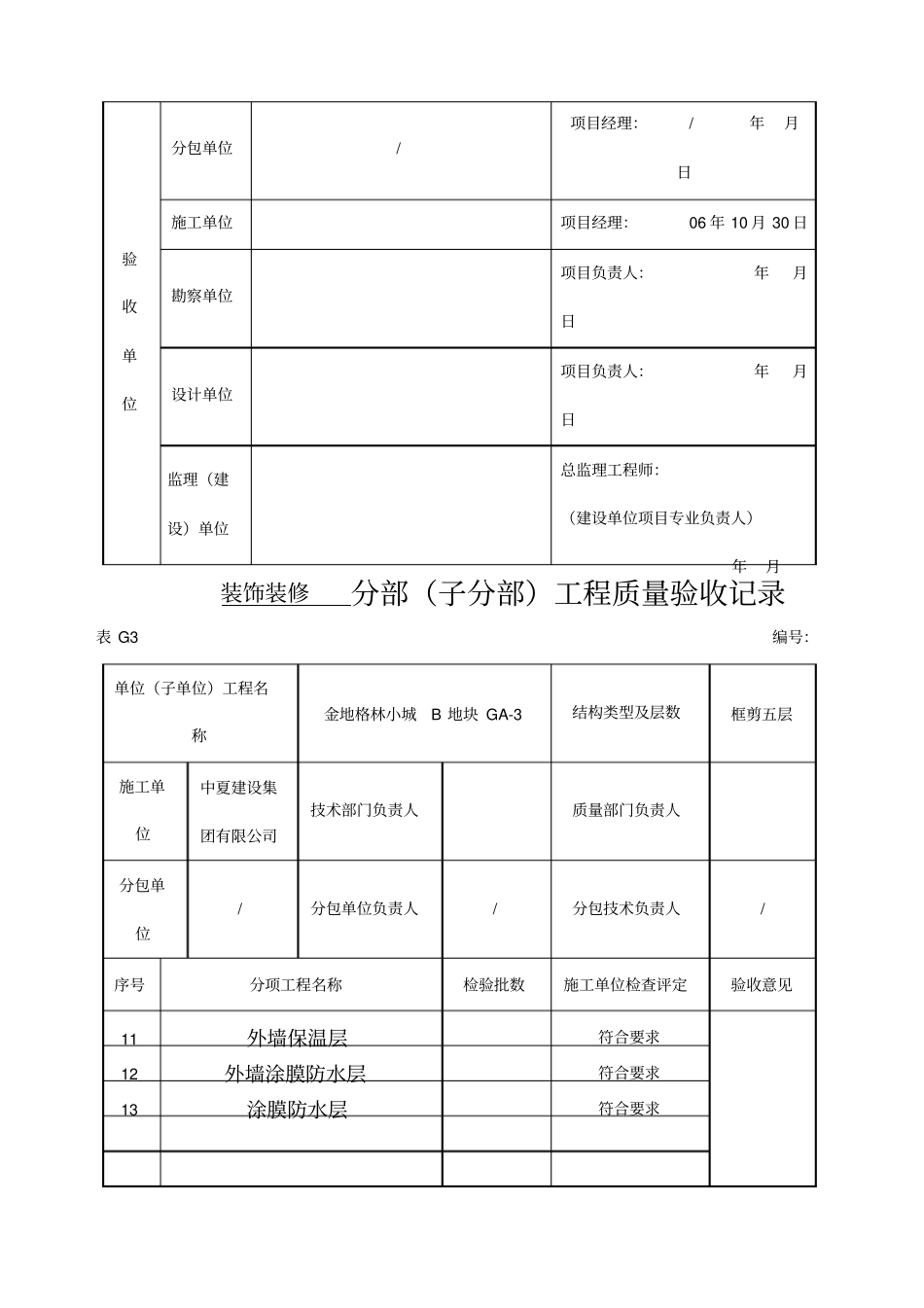 装饰装修分部子分部工程质量验收记录_第2页