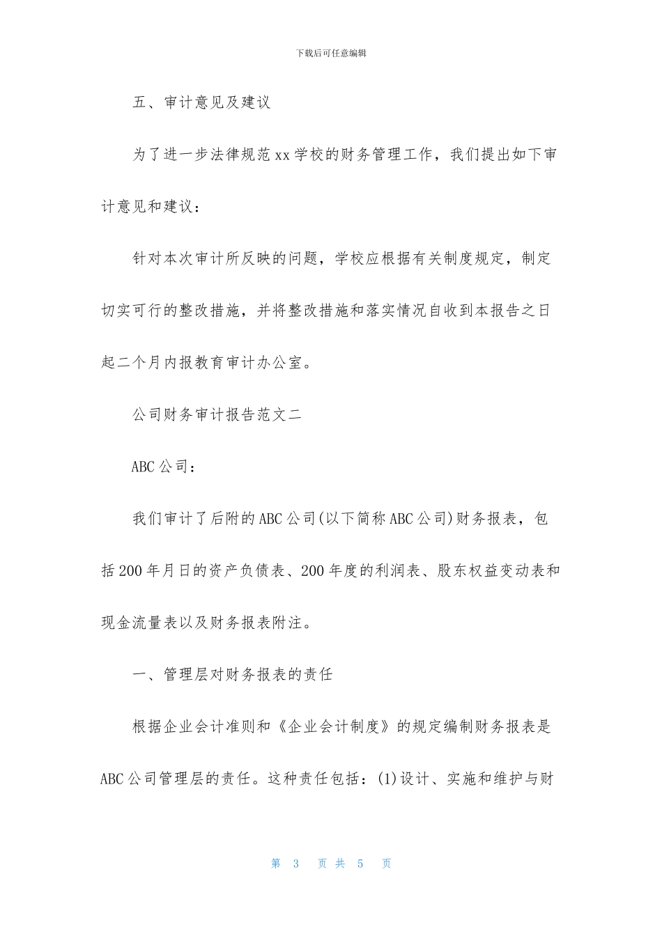 公司财务审计报告范文_第3页