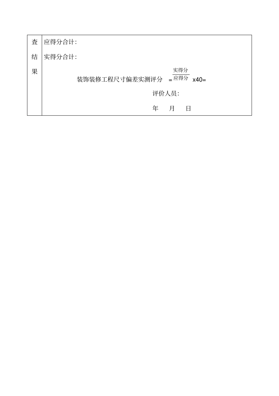 装饰装修工程观感质量评分表_第2页