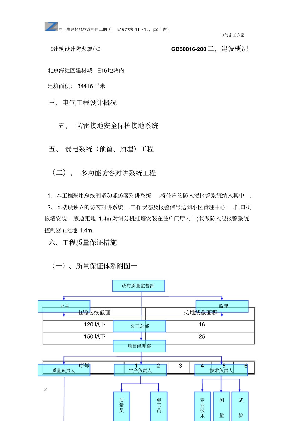 西三旗电气施工方案_第2页
