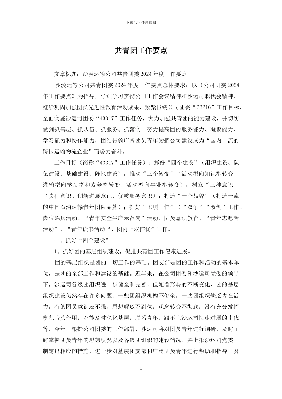 共青团工作要点_第1页