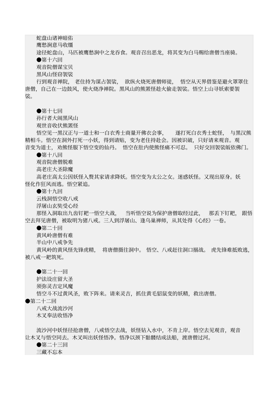 西游记每回主要内容汇总_第3页