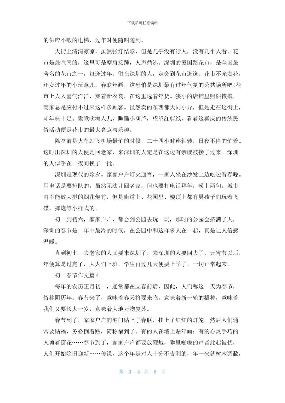 关于初二春节作文集锦6篇_第3页