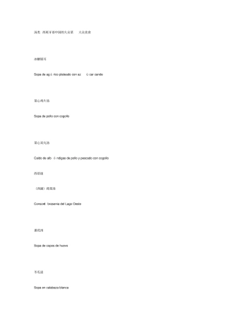 西班牙语的中国菜名