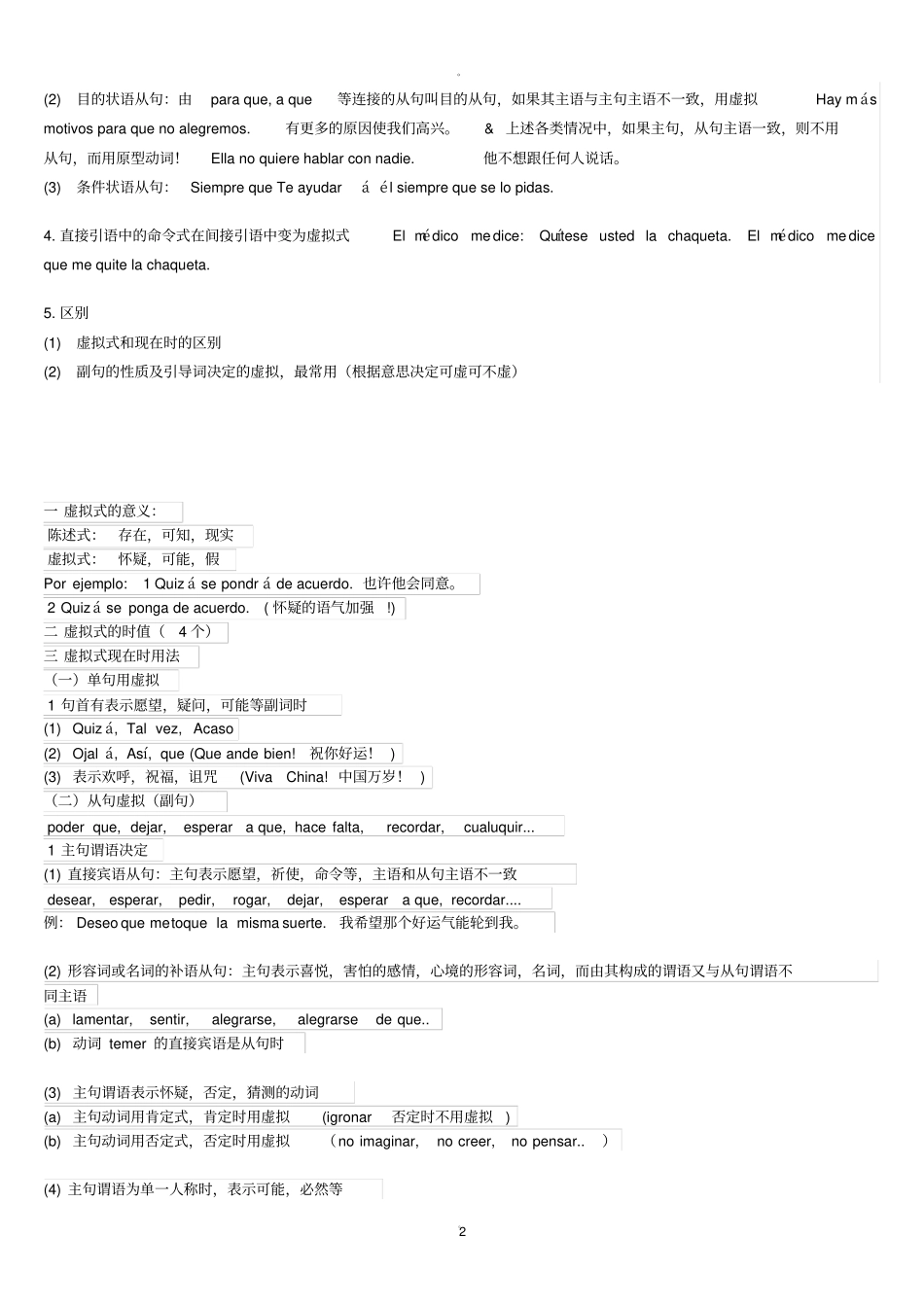 西班牙语虚拟式_第2页