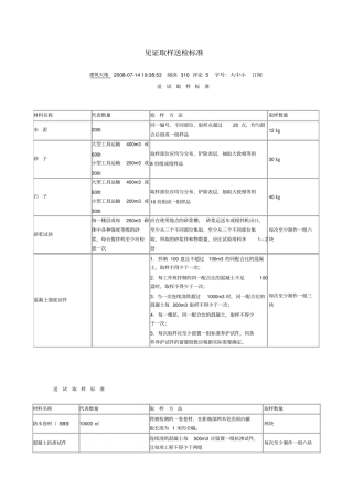 见证取样送检标准