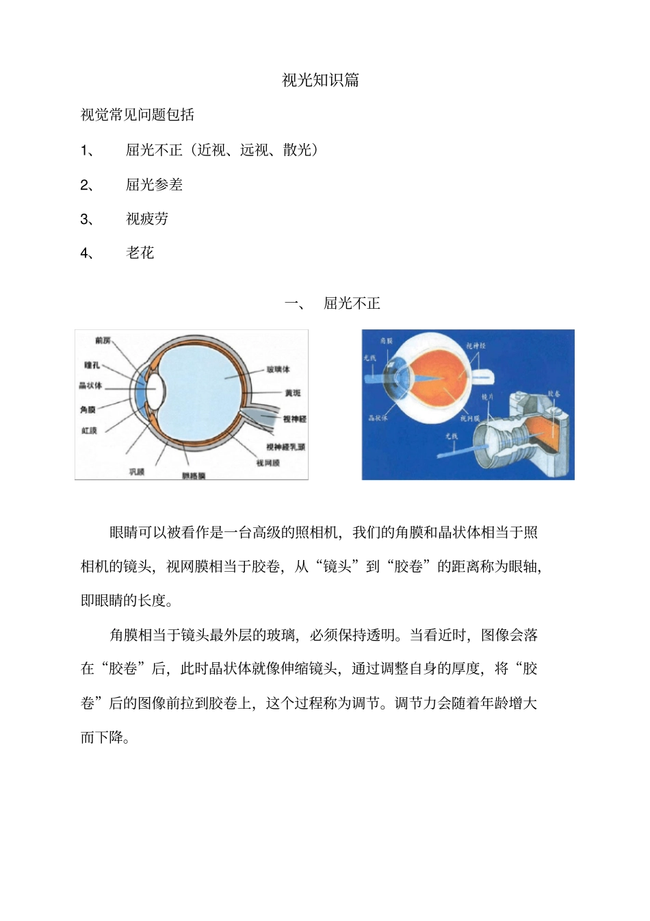 视光知识含近视知识_第1页