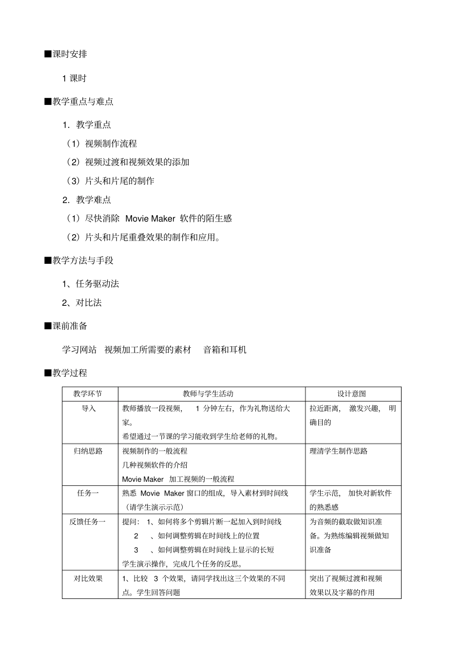 视频的获取与加工教学设计及反思_第2页