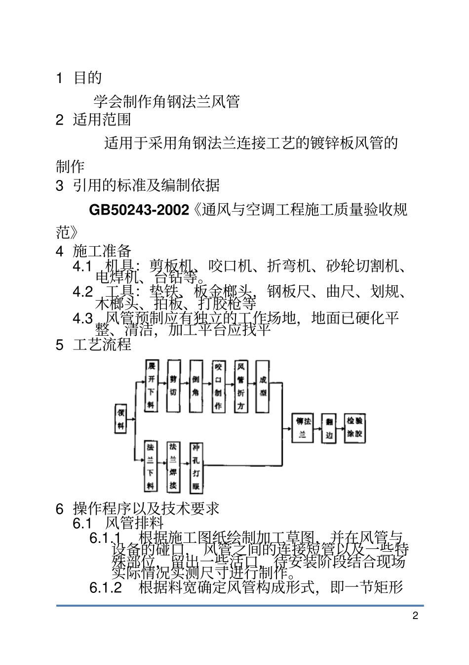 角钢法兰风管制作指导书_第2页
