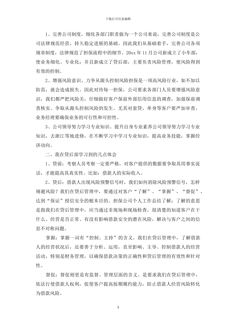 关于担保公司工作总结集合5篇_第3页