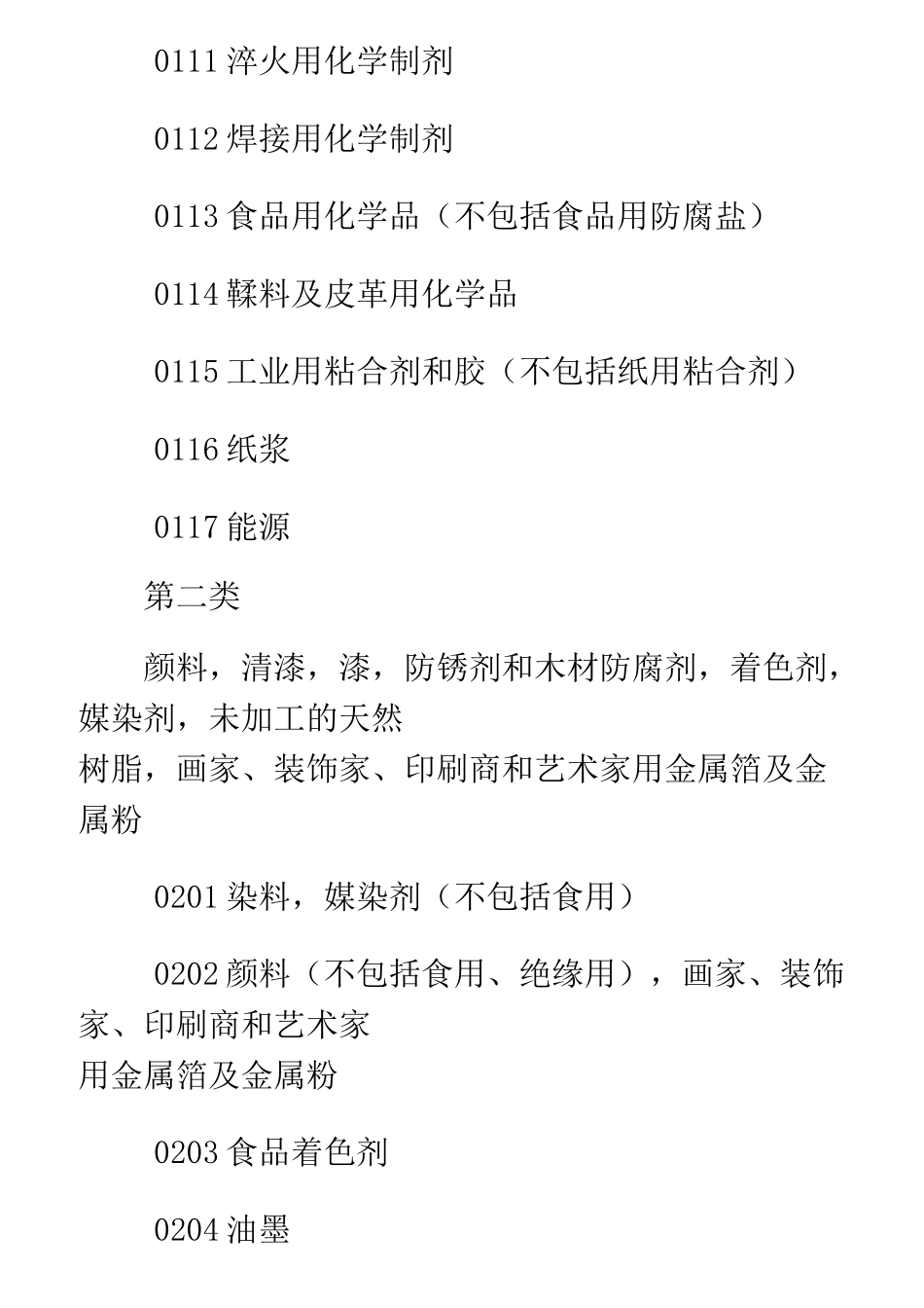 商品商标类别分类明细_第2页