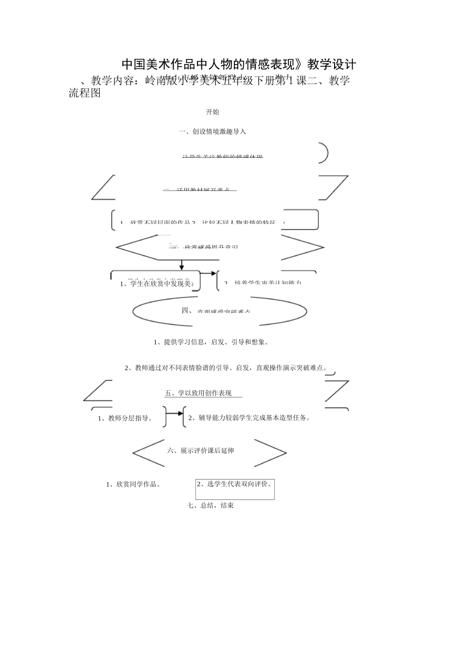 《中国美术作品中人物的情感表现》教学设计汇总_第1页