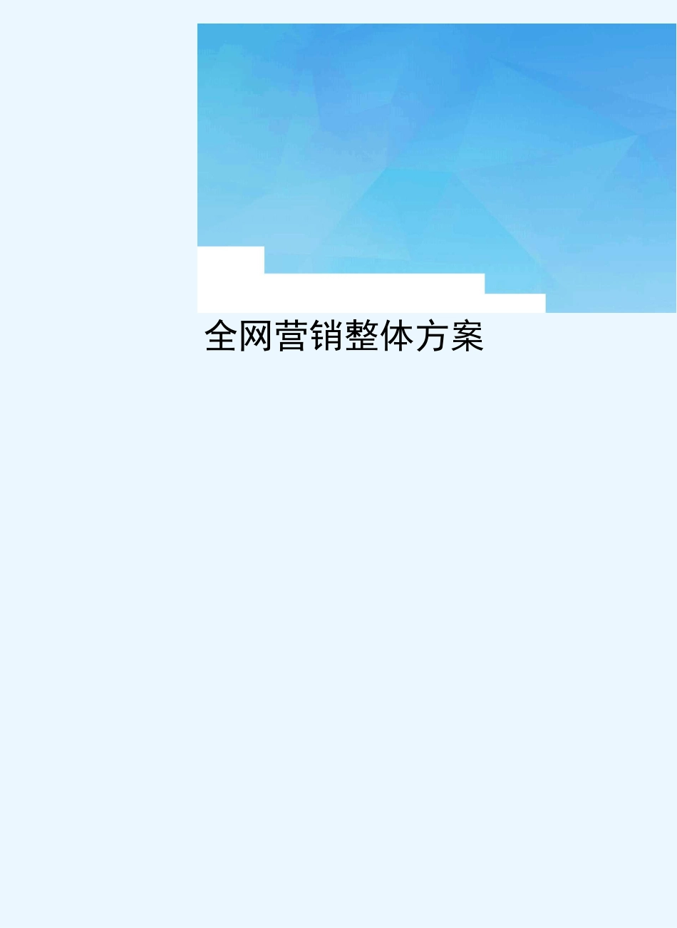 全网营销整体方案_第1页