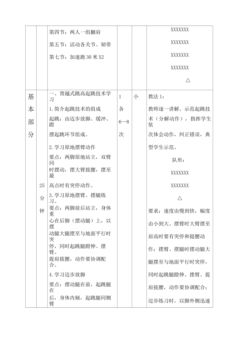 高中背越式跳高教案 课时全_第3页