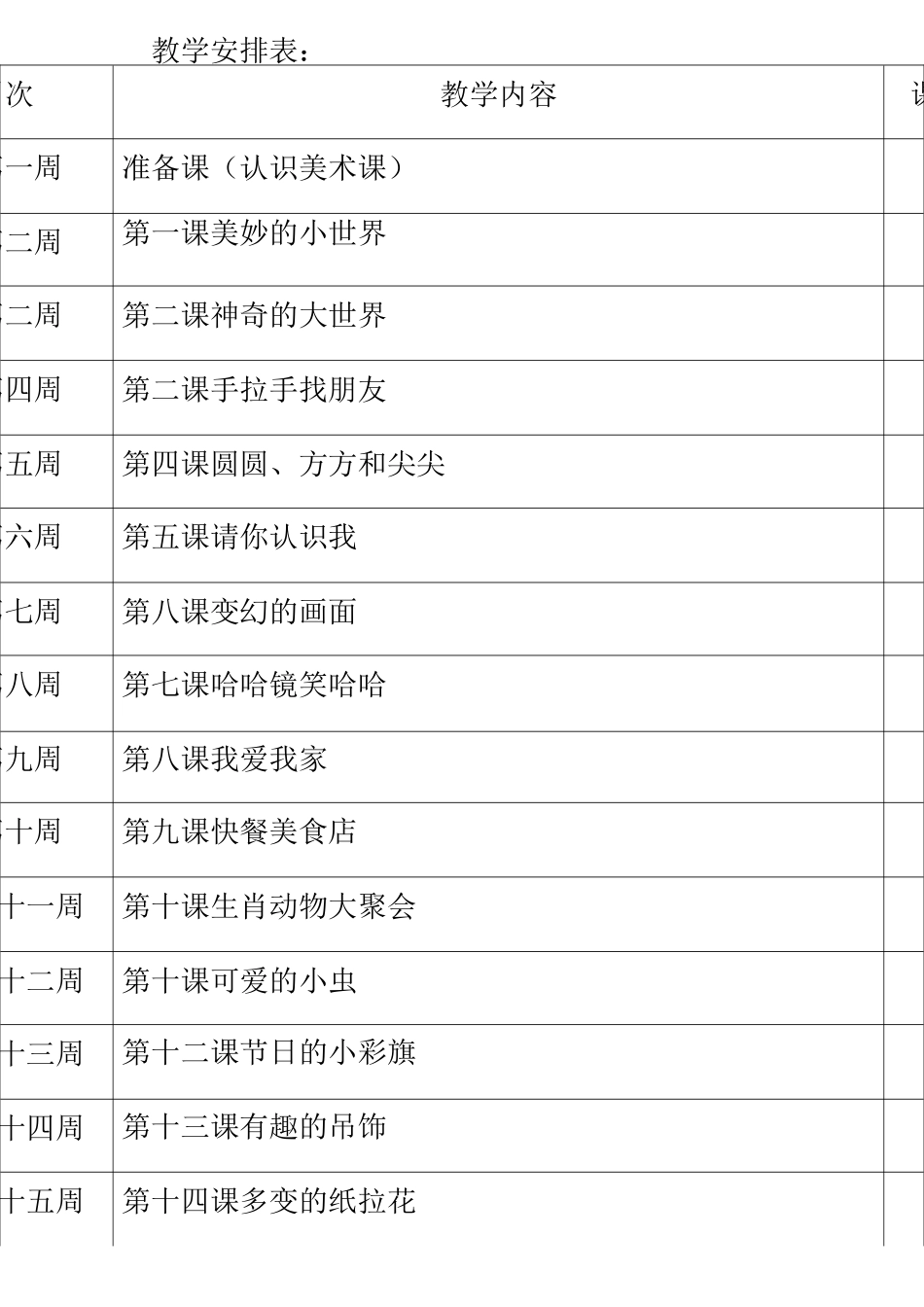 岭南版一年级上册美术教案_第3页