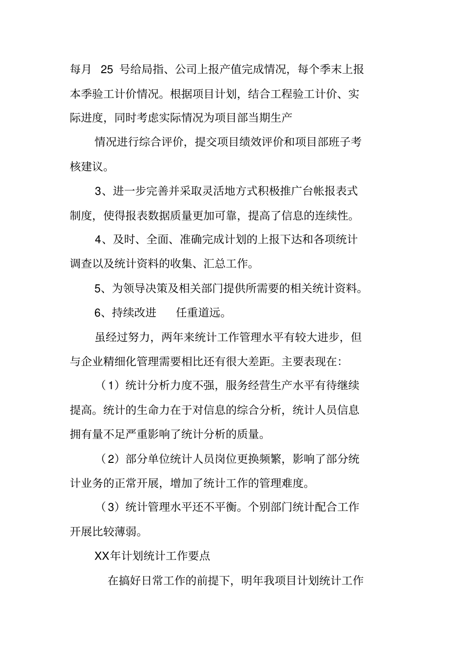 计划统计工作总结_1_第2页